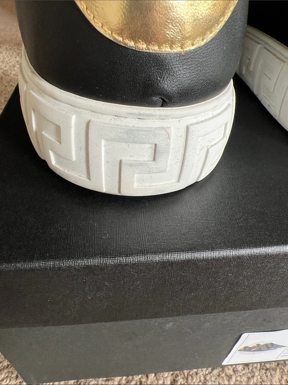 Greca Leather Sneakers